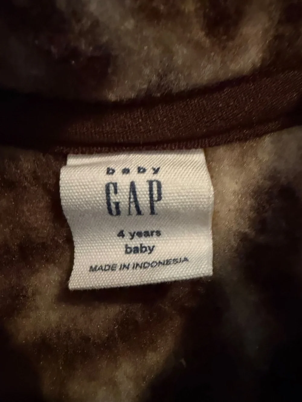 Gap Girls 4T Leopard Print Fleece Quarter Zip Pullover